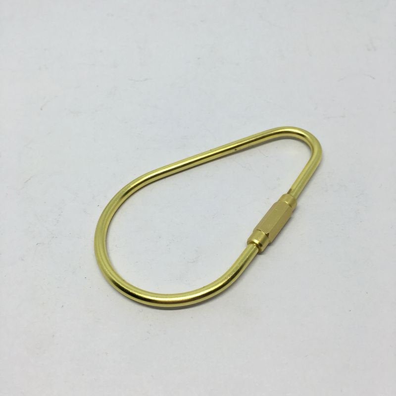 Solid Brass Keychain Keyring 2 3 inch Coil Fob Decor Connector Holder DIY Copper Hardware Findings Accessories Leathercraft Wholesale Bulk