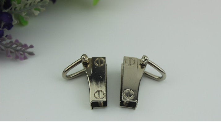 Handbag Connector Metal Clip Clasp Buckle Purse Strap Handles Connector,Bag Chain Links Screw Connector D Rings 42 8 mm 1-11/16 5/16"