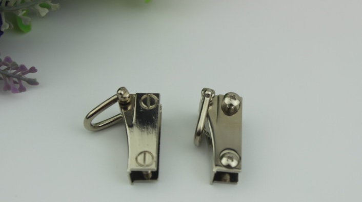 Handbag Connector Metal Clip Clasp Buckle Purse Strap Handles Connector,Bag Chain Links Screw Connector D Rings 42 8 mm 1-11/16 5/16"