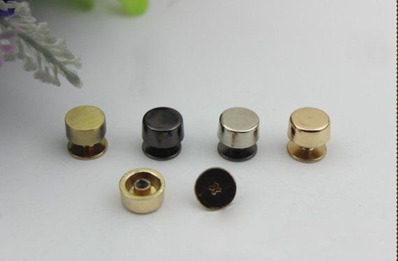 Metal Purse Feet Screw Back Rivet Stud Nail Flat Cone Ball Dome Head 9 5 mm 1/3 3/16 inch Silver Gold Black Leathercraft Hardware Supply