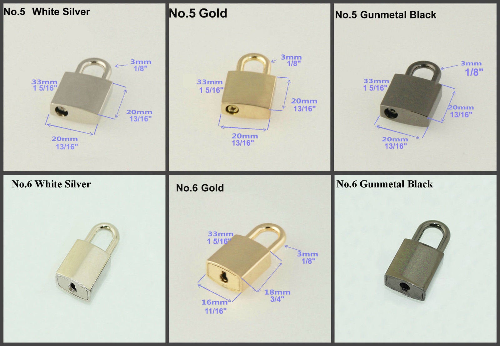 Square Rectangular Padlock Clasp Working Key Lock Panda Shape Leathercraft Purse Bag Buckle Pet Collar Box Diary Wedding Repair Gold Tone