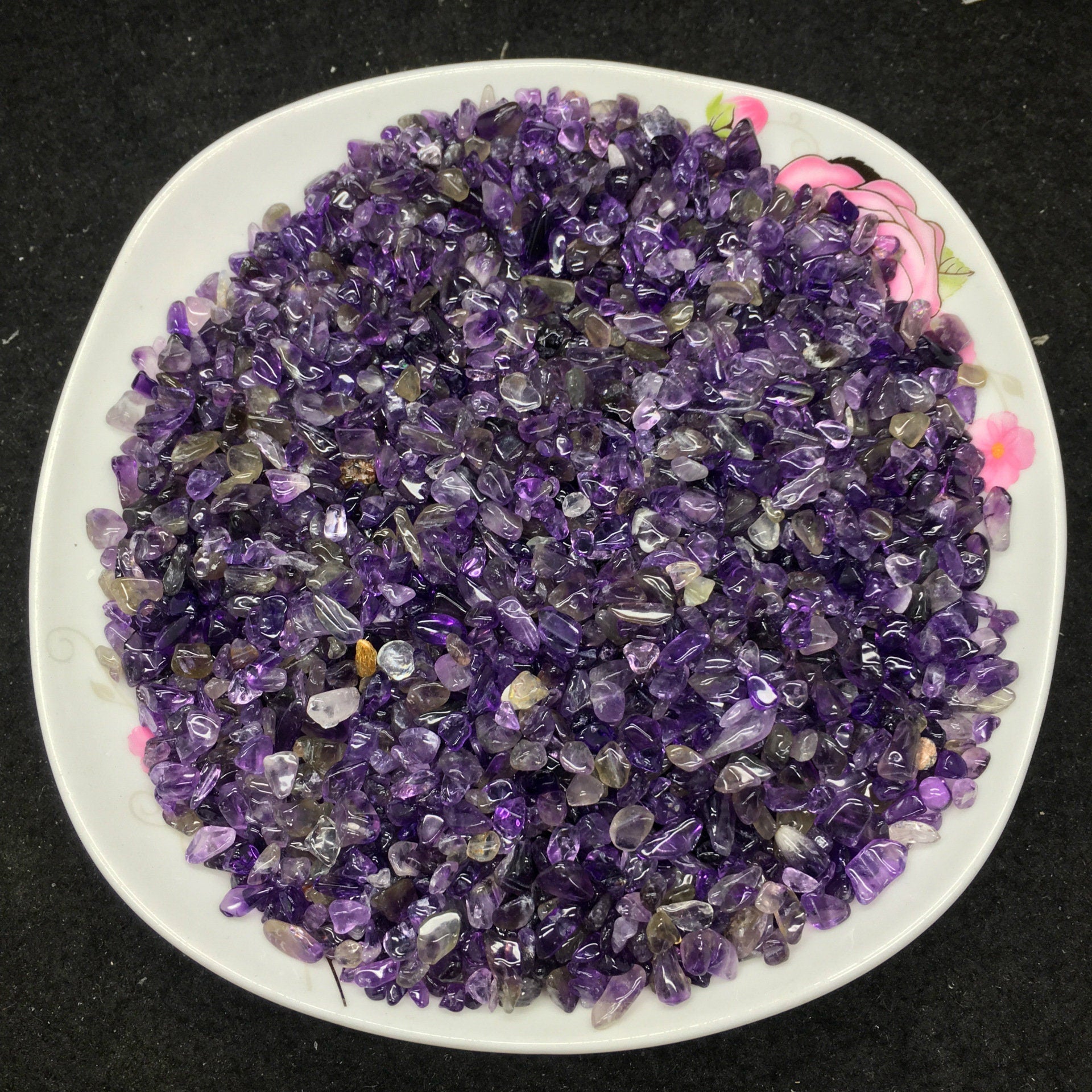 3.5oz Natural Amethyst Violet Fish Aquarium Gravel Pea Vase Filler Gems Rocks Pebbles Stones For Jewelry Decor Chips Decoration Supplies