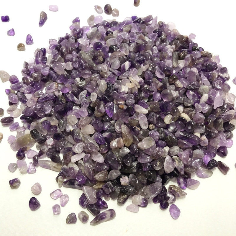 3.5oz Natural Amethyst Violet Fish Aquarium Gravel Pea Vase Filler Gems Rocks Pebbles Stones For Jewelry Decor Chips Decoration Supplies