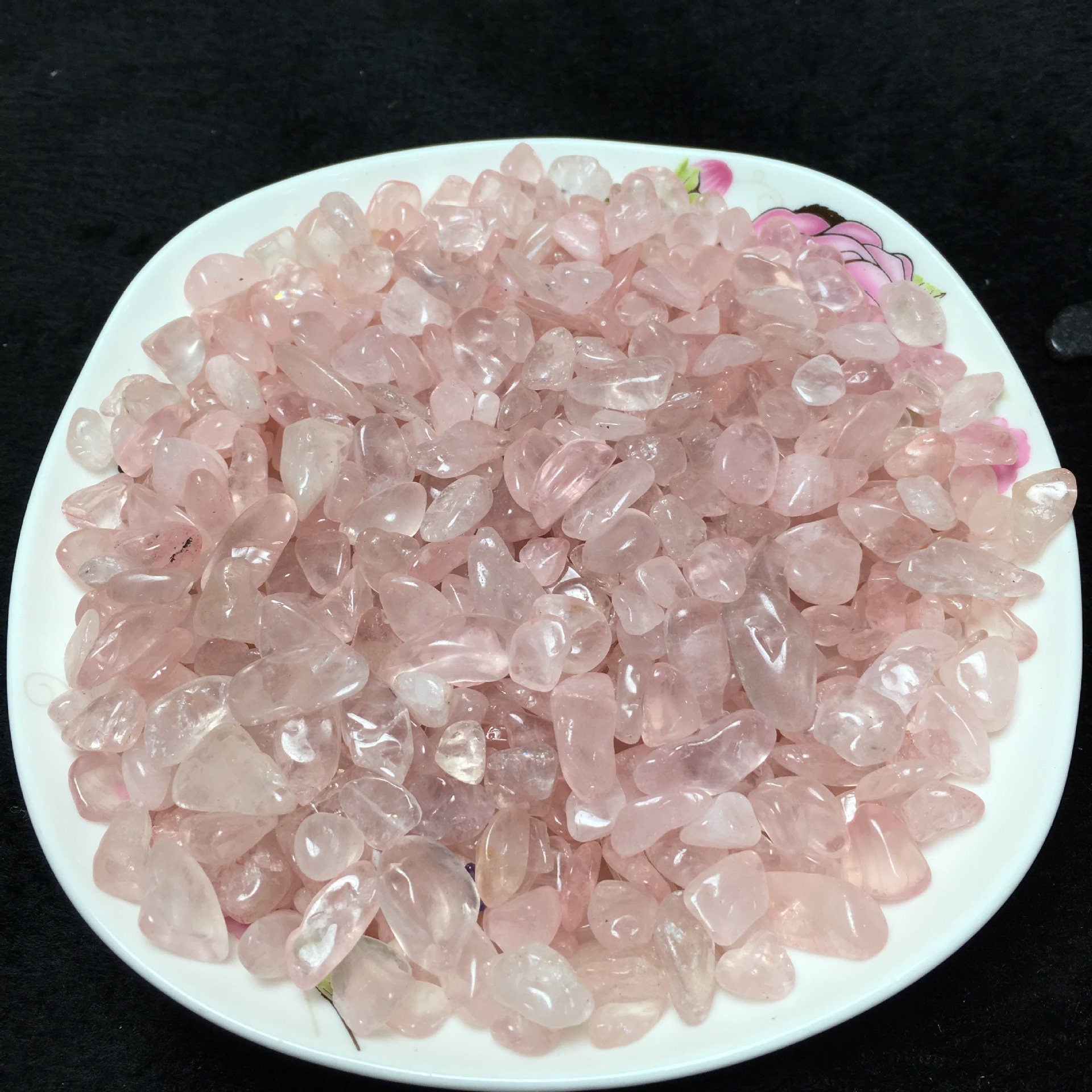 3.5oz Natural Rose Quartz Fish Aquarium Gravel Vase Filler Gems Rocks Pebbles Stones For Jewelry Decor Chips Decoration Supplies Accessories