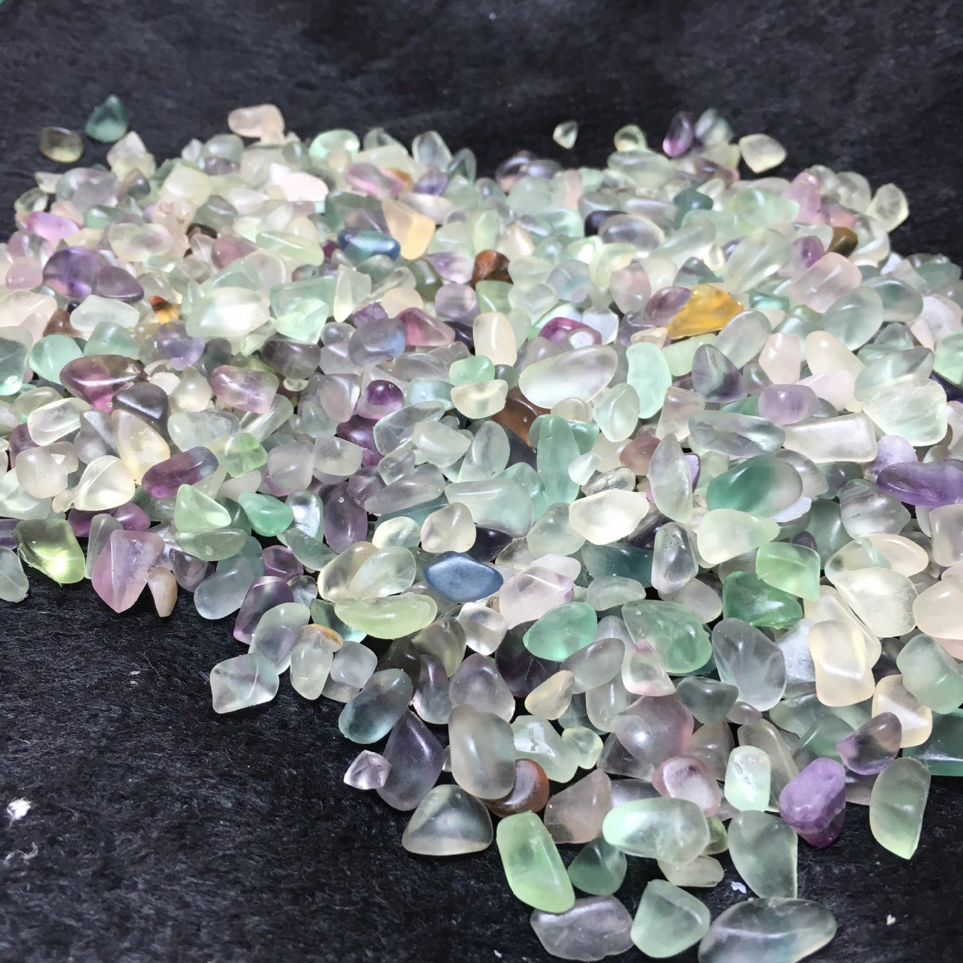 Natural Fluorite Fish Aquarium Fish Tank Gravel 3.5oz Vase Filler Gems Rocks Pebbles Stones For Jewelry Decor Chips Decoration Supplies