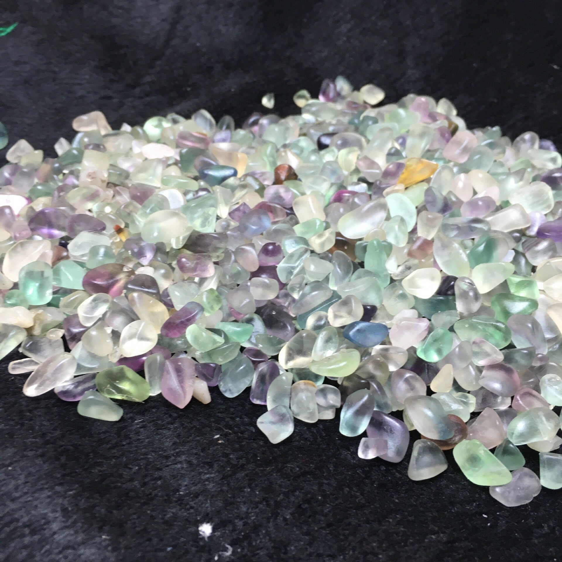 Natural Fluorite Fish Aquarium Fish Tank Gravel 3.5oz Vase Filler Gems Rocks Pebbles Stones For Jewelry Decor Chips Decoration Supplies