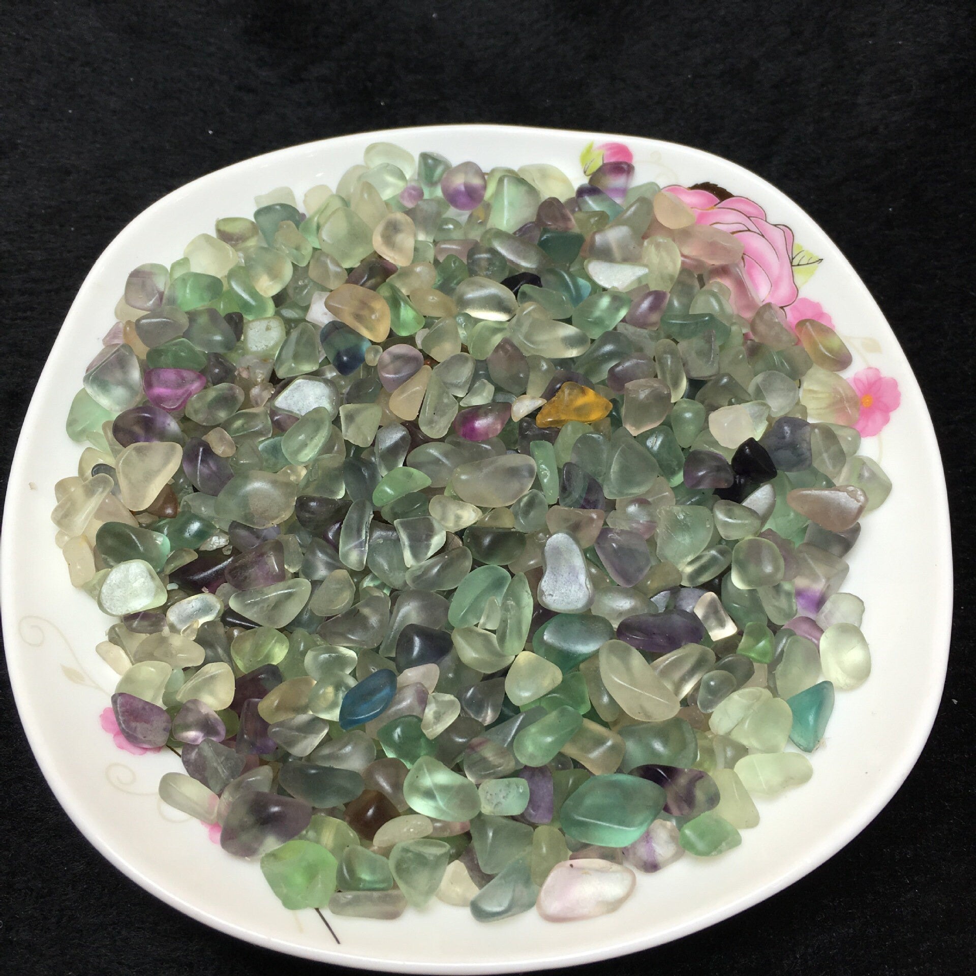 Natural Fluorite Fish Aquarium Fish Tank Gravel 3.5oz Vase Filler Gems Rocks Pebbles Stones For Jewelry Decor Chips Decoration Supplies