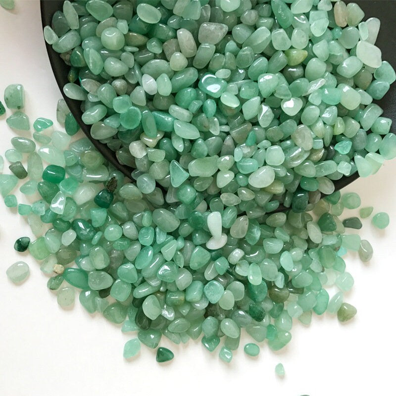 Natural Green Quartz Fish Aquarium Fish Tank Gravel 3.5oz Vase Filler Gems Rocks Pebbles Stones For Jewelry Decor Chips Decoration Supplies