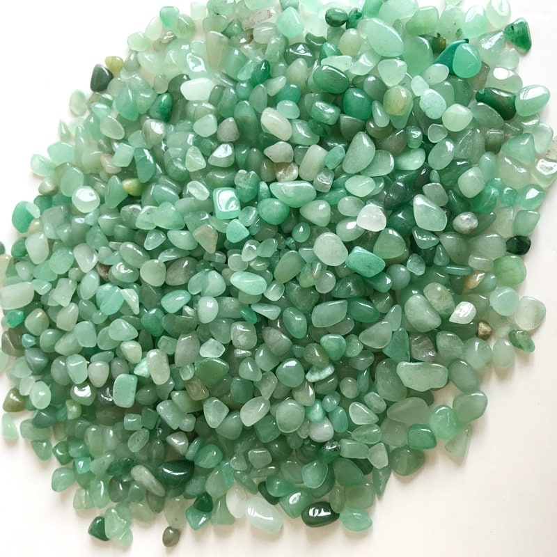 Natural Green Quartz Fish Aquarium Fish Tank Gravel 3.5oz Vase Filler Gems Rocks Pebbles Stones For Jewelry Decor Chips Decoration Supplies