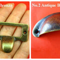 Zinc Alloy Square Cabinet Pulls & Knobs - Antique Bronze Finish - No.1 Ant.Bronze 48mm / 1pc