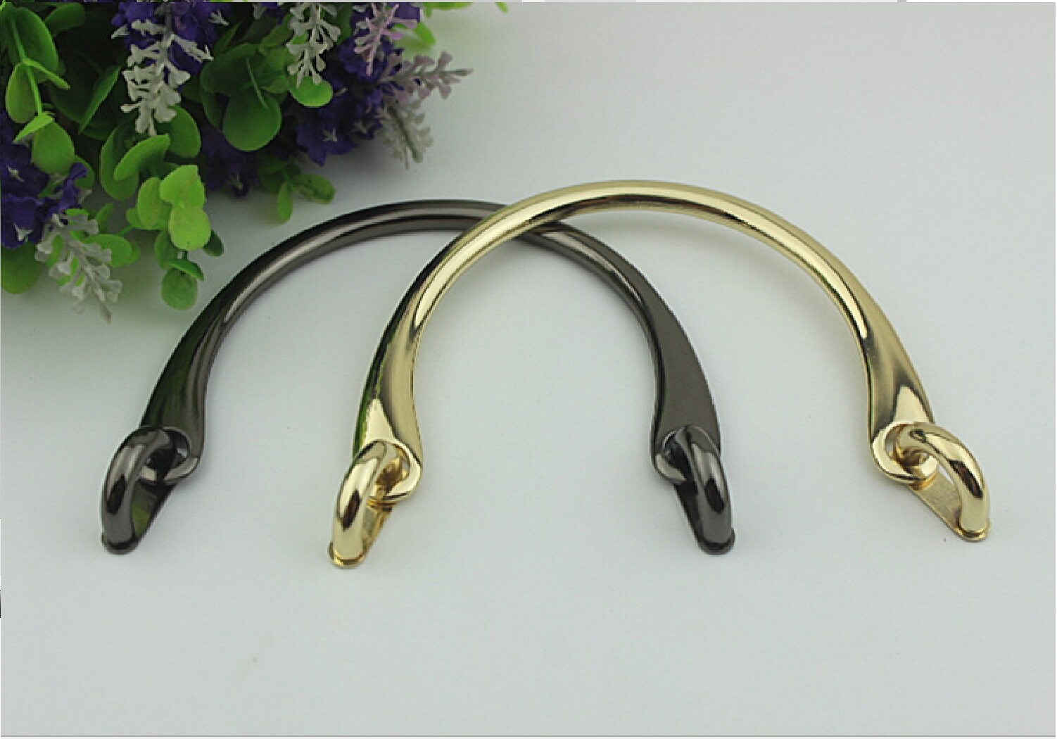 Metal Bag Round Arch Handles Gold Gun Black Purs Straps Strapshandle Leather Handle Clutch Design Bag Accessories Diy 155 100mm.