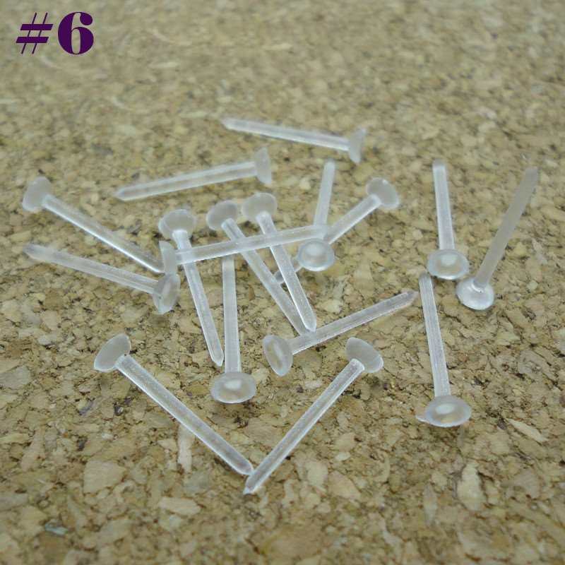 Invisible Clear Flat Rubber Earring Back 3 4 5 mm Plastic Ear Stud Pin Post Back 1/8" 3/16" 1/4" Stopper Clip DIY Jewelry Making