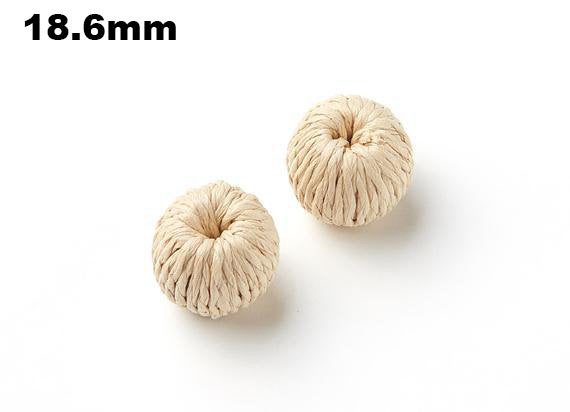 Natural Rattan Wood Earring Hoops 18mm-11/16" Ball Wooden Charms Handwoven Circle Findings Woven Boho Jewelry Making Blanks Wholesale Bulk