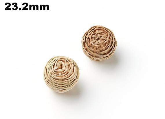 Natural Rattan Wood Earring Hoops 23mm-14/16" Ball Wooden Charms Handwoven Circle Findings Woven Boho Jewelry Making Blanks Wholesale Bulk