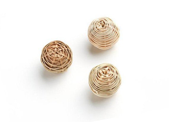 Natural Rattan Wood Earring Hoops 23mm-14/16" Ball Wooden Charms Handwoven Circle Findings Woven Boho Jewelry Making Blanks Wholesale Bulk