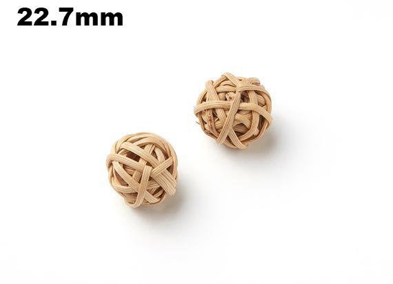 Natural Rattan Wood Earring Hoops 23mm-14/16" Ball Wooden Charms Handwoven Circle Findings Woven Boho Jewelry Making Blanks Wholesale Bulk