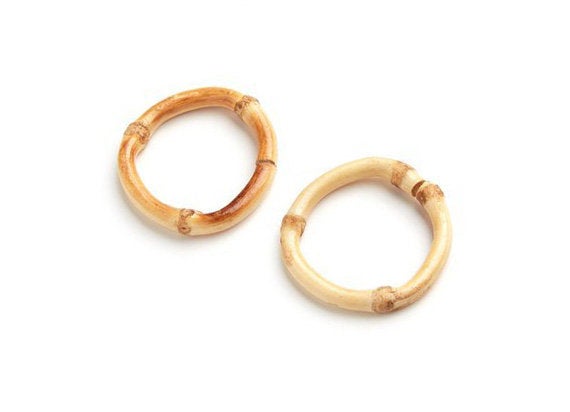 Natural Rattan Wood Earring Hoops 25mm 1" Round Wooden Charms Handwoven Circle Findings Woven Boho Jewelry Making Blanks Wholesale Bulk