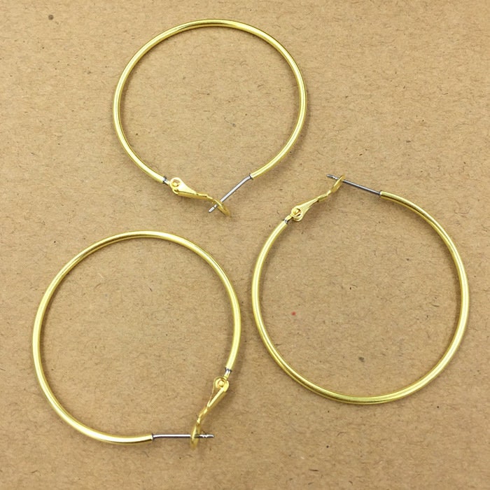 Solid Raw Brass Hoop Earring Findings Wires Leverback Hook Earring Parts Jewelry Making Findings Supplies Gold Silver Metal Components