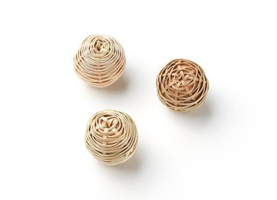 Natural Rattan Wood Earring Hoops 23mm-14/16" Ball Wooden Charms Handwoven Circle Findings Woven Boho Jewelry Making Blanks Wholesale Bulk