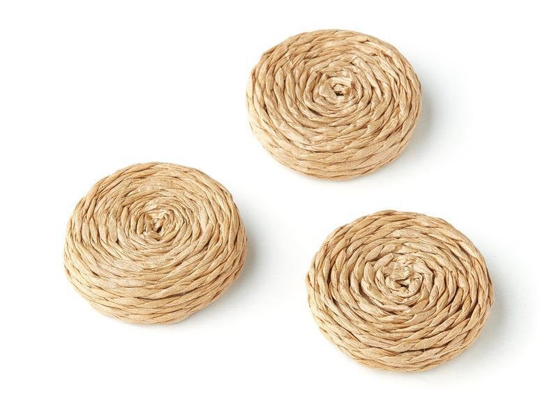 Natural Rattan Wood Earring Hoops 27mm 1" Round Wooden Charms Handwoven Circle Findings Woven Boho Jewelry Making Blanks Wholesale Bulk