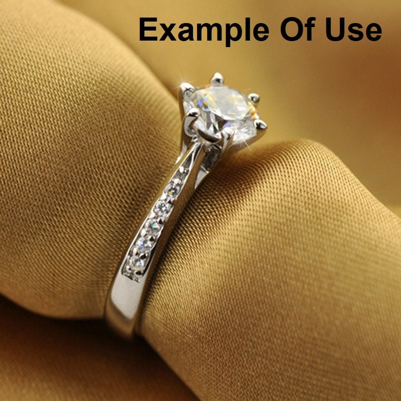 Ring Setting Blank 6mm 1pc 925 Sterling Silver CZ Semi Mount for 1 Round Shape Faceted Stone 6 Prongs Love Theme Wholesale Available