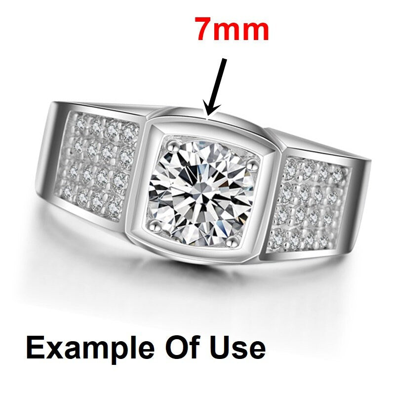 Ring Setting Blank 7mm 1pc 925 Sterling Silver CZ Semi Mount for 1 Round Shape Faceted Stone 4 Prongs Love Theme Wholesale Available