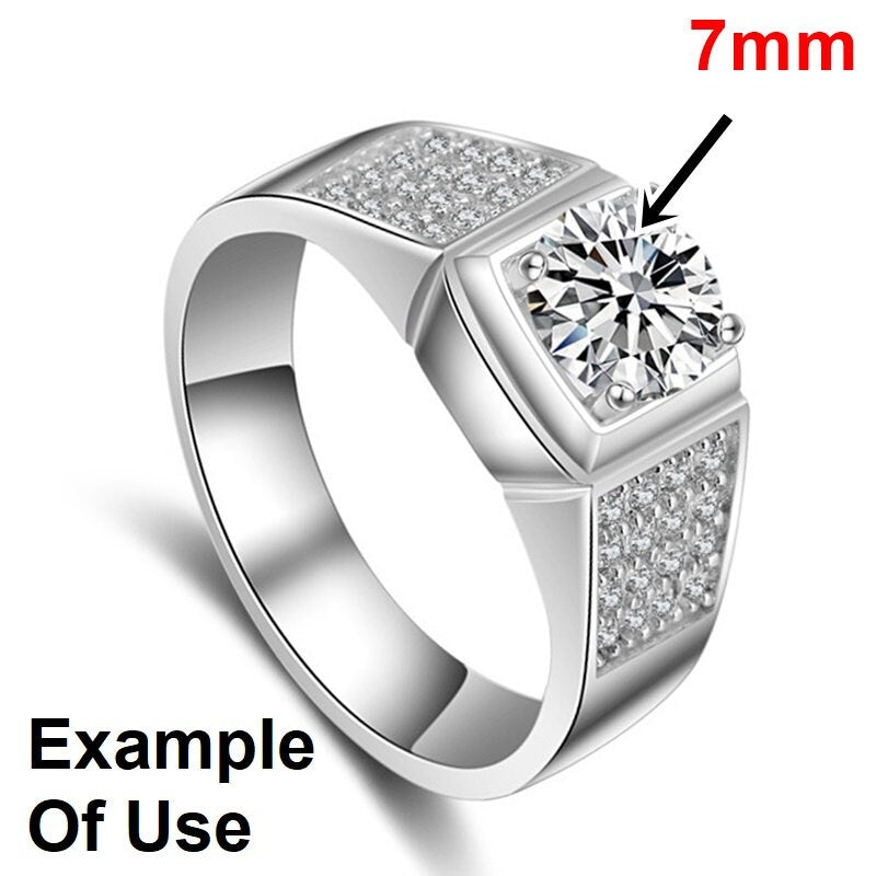 Ring Setting Blank 7mm 1pc 925 Sterling Silver CZ Semi Mount for 1 Round Shape Faceted Stone 4 Prongs Love Theme Wholesale Available