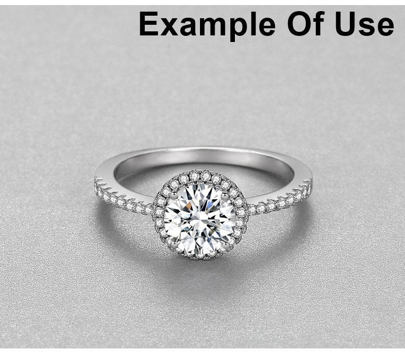 Ring Setting Blank 7mm 1pc 925 Sterling Silver CZ Semi Mount for 1 Round Shape Faceted Stone 4 Prongs Love Theme Wholesale Available