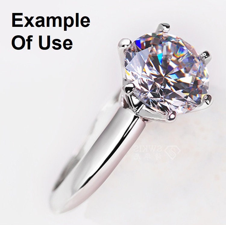 Ring Setting Blank 7mm 1pc 925 Sterling Silver CZ Semi Mount for 1 Round Shape Faceted Stone 6 Prongs Love Theme Wholesale Available