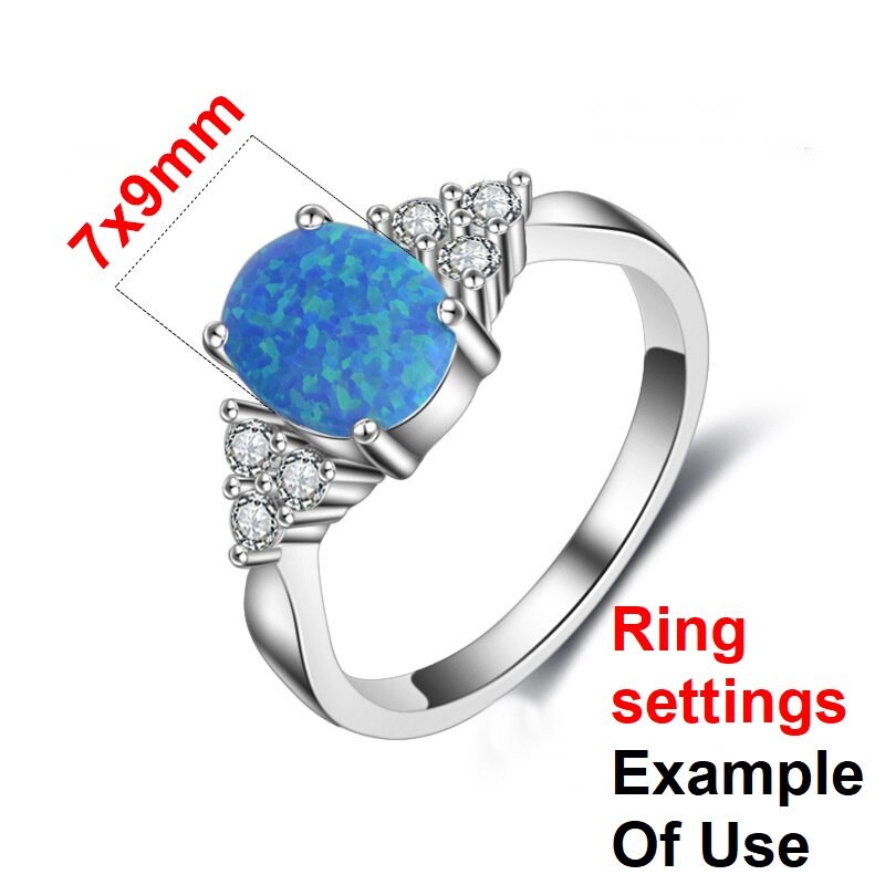 Ring Setting Blank 7x9mm 1pc 925 Sterling Silver CZ Semi Mount for 1 Oval Shape Faceted Stone 4 Prongs Love Theme Wholesale Available