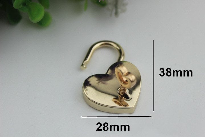 Padlock Bag Hardware Heart Gold Silver Gunmetal Bronze Love 1/20 pcs Handmade Purse Handbag Making Metal Bulk Wholesale Accessories Supplies