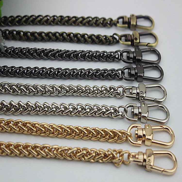 Purse Chain Bag Hardware Metal Crossbody Gold Silver Gunmetal Bronze Brass Vintage Strap Handle Handbag Curb Clutch Making Metal 120cm 4ft