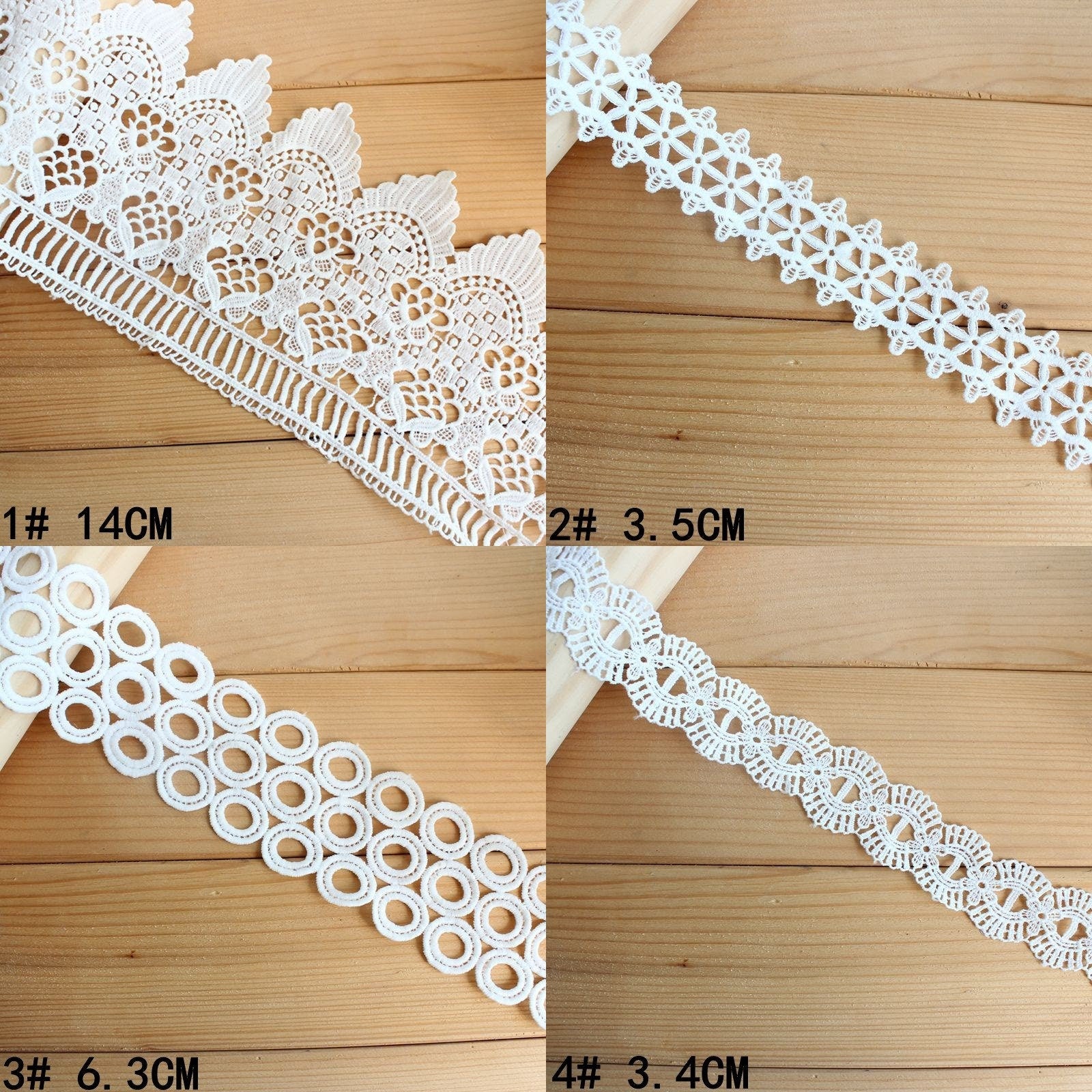 White Crochet Lace Cotton Trim For Thong Bikini Pattern Top Curtain Vintage Antique Fabric Ribbon By The Yard Decorative Border Wholesale