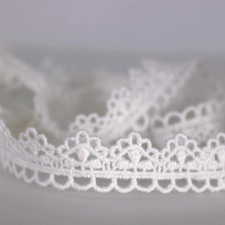 White Crochet Lace Cotton Trim For Thong Bikini Pattern Top Curtain Vintage Antique Fabric Ribbon By The Yard Decorative Border Wholesale