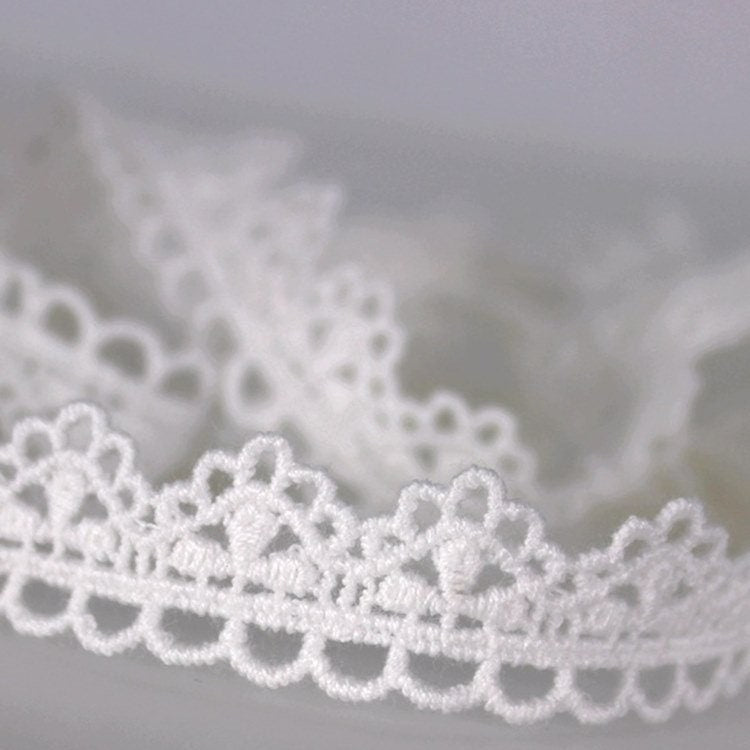 White Crochet Lace Cotton Trim For Thong Bikini Pattern Top Curtain Vintage Antique Fabric Ribbon By The Yard Decorative Border Wholesale