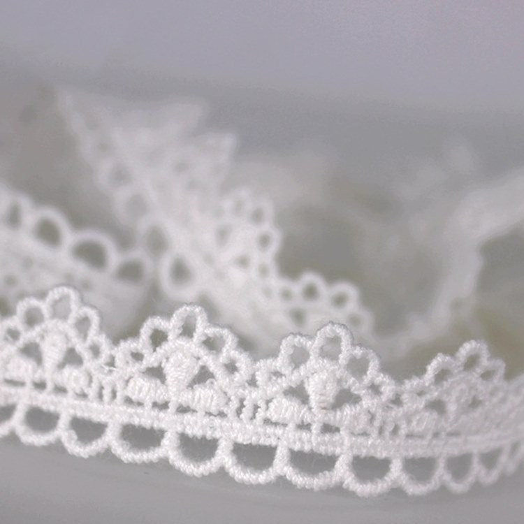 White Crochet Lace Cotton Trim For Thong Bikini Pattern Top Curtain Vintage Antique Fabric Ribbon By The Yard Decorative Border Wholesale