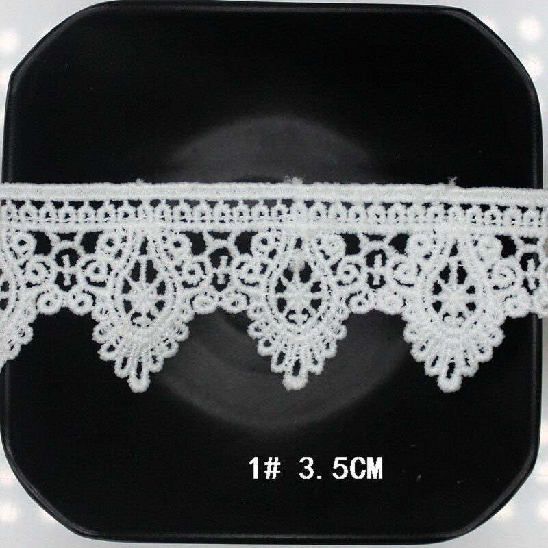 White Crochet Lace Cotton Trim For Thong Bikini Pattern Top Curtain Vintage Antique Fabric Ribbon By The Yard Decorative Border Wholesale