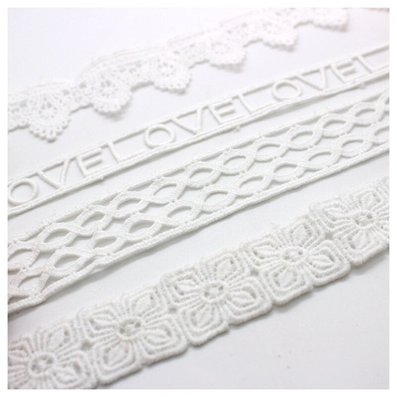 White Crochet Lace Cotton Trim For Thong Bikini Pattern Top Curtain Vintage Antique Fabric Ribbon By The Yard Decorative Border Wholesale