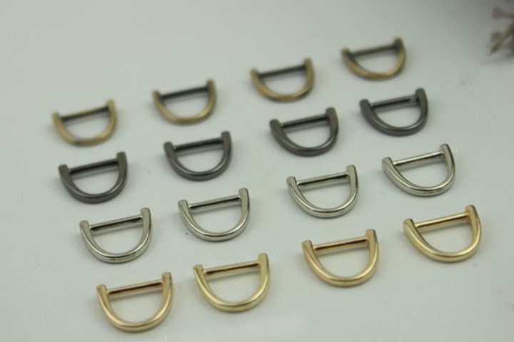 D-Rings Shackle Horseshoe Buckle Purse Strap Connector Metal Adjuster 10 mm 1 3/8 Inches Belt Webbing Purse Hardware Wholesale Bulk