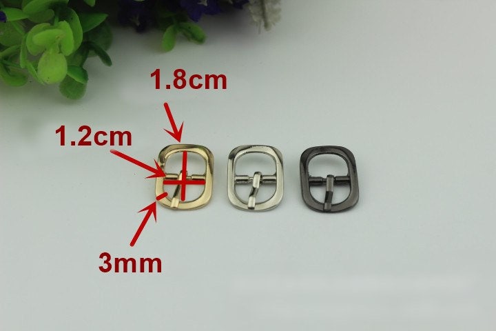 Square Rectangle Purse Strap Slider Metal Single Loop Slide Buckle Adjuster Keeper Ring 12mm 1/2" Belt Webbing