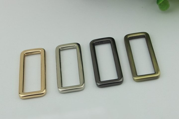 Rectangle Purse Strap Slider Metal Single Loop Slide Buckle Adjuster Keeper Ring 38x12mm 1 1/2"x1/2" Belt Webbing