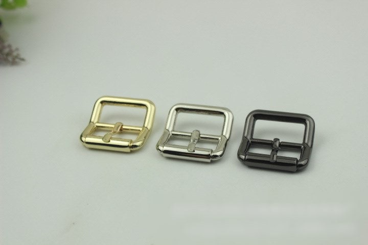 Arched Square Center Bar Buckle 25mm 1" For Leather Belt Silver Gold Black Bronze Handmade Hardware Purse Bag Vintage DIY