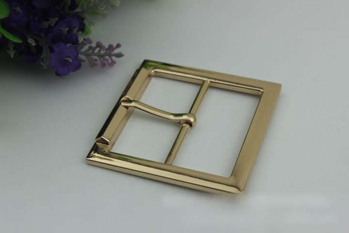 Big Square Center Bar Metal Buckle 50mm 2" For Belt Silver Gold Black Bronze Handmade Hardware Purse Bag Vintage DIY