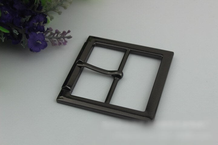 Big Square Center Bar Metal Buckle 50mm 2" For Belt Silver Gold Black Bronze Handmade Hardware Purse Bag Vintage DIY