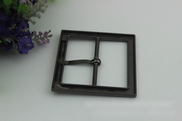 Big Square Center Bar Metal Buckle 50mm 2" For Belt Silver Gold Black Bronze Handmade Hardware Purse Bag Vintage DIY