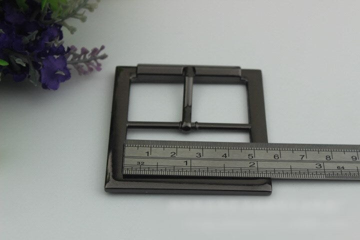 Big Square Center Bar Metal Buckle 50mm 2" For Belt Silver Gold Black Bronze Handmade Hardware Purse Bag Vintage DIY