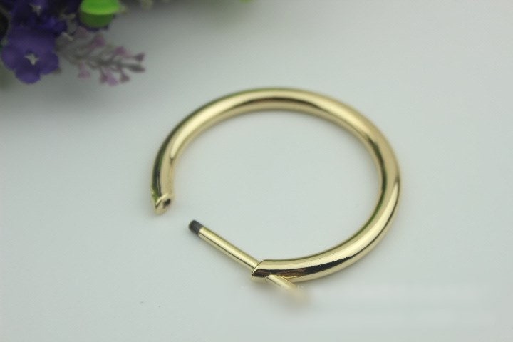 O D Ring Round Screw In Shackle Horseshoe Buckle Purse Strap Connector Metal Adjuster 30 mm 1 1/4 Inches Belt Webbing Purse Hardware Bulk