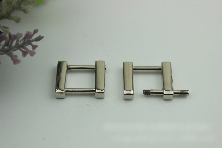 Rectangle Screw In Shackle Buckle Purse Strap Connector Metal Adjuster 13 16 mm 1/2" Belt Webbing Purse Leathercraft Hardware Wholesale Bulk