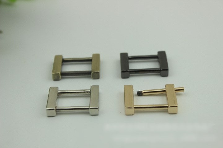 Rectangle Screw In Shackle Buckle Purse Strap Connector Metal Adjuster 13 16 mm 1/2" Belt Webbing Purse Leathercraft Hardware Wholesale Bulk