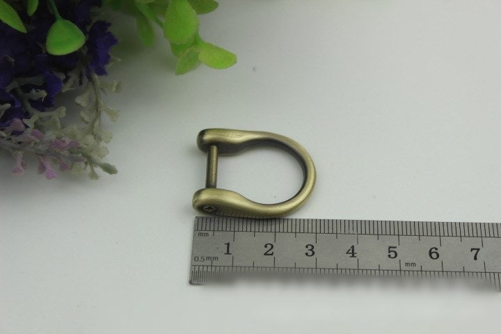 D-Rings Screw In Shackle Horseshoe Buckle Purse Strap Connector Metal Adjuster 15 mm 5/8 Inches Belt Webbing Purse Hardware Wholesale Bulk